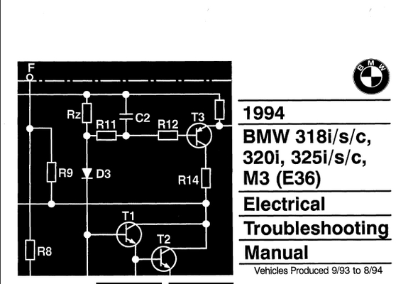 Product picture BMW 318i/s/c, 320i, 325i/s ELECTRICAL TROUBLESHOOTING MANUAL